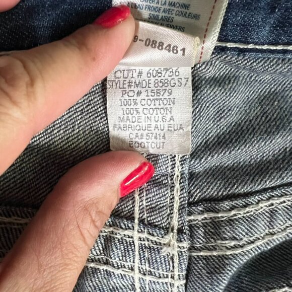 TRUE RELIGION Jeans mens 32 X 29 Bootcut Flap - Picture 6 of 12